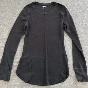 Old Navy Black Ribbed Long Sleeve Top